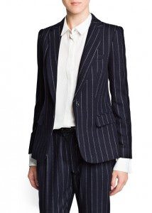 Wool-blend pinstripe suit - Mango