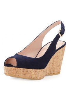 Stuart Weitzmann Suede wedges - $385 - neimanmarcus.com