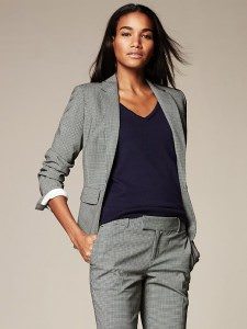 Black Check Suit - $198 - bananarepublicgap.com