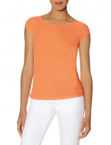 Eyelet front layering top - $27.95 - the limited.com