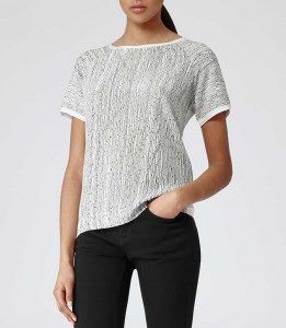 Paro print silk front top - $102 - reiss.com