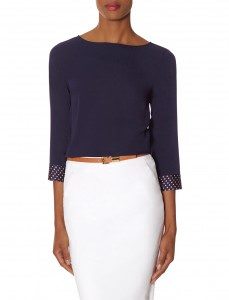 Contrast Cuff Button back blouse - $49.95 - the limited.com