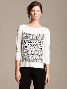 Leopard Pullover - bananarepublic.gap.com