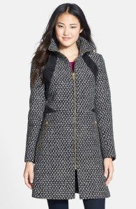 Via Spiga Faux Leather Trim Front Zip Coat - $209.90 - Photo: nordstrom.com