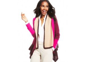 Colorblocked cashmere cardigan - $109.99 - Photo: macys.com