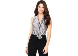 Sleeveless tie-neck blouse - $49 - Photo: macys.com