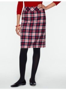 Plaid A-line skirt - Photo: talbots.com