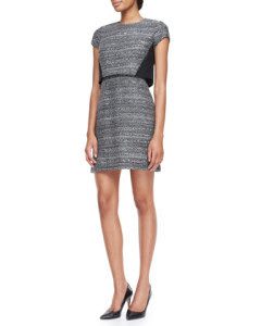 Tory Burch crepe-detail tweed sheath dress- $111 - Photo: bergdorfgoodman.com