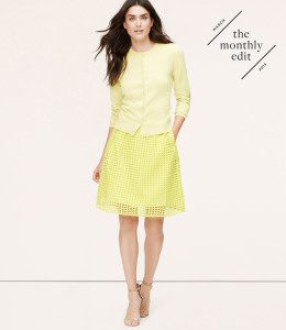 Geo Eyelet Skirt - Photo credit: loft.com