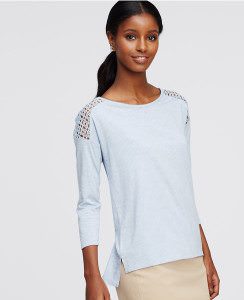 Fashion Break: Lace shoulder tee