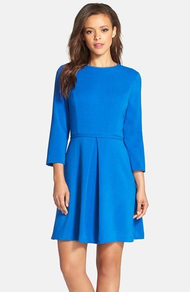 Corporate Catwalk: Pleated Fit and Flare Dress