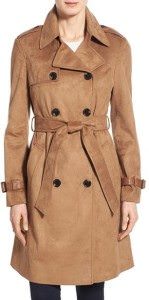 Classic leather trench coat