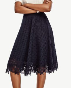 Corporate Catwalk: Lace Swing Skirt - Photo credit: shop style.com