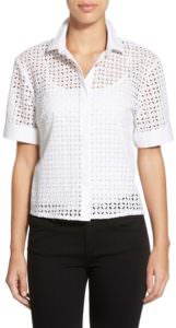 Corporate Catwalk: Eyelet short-sleeve top