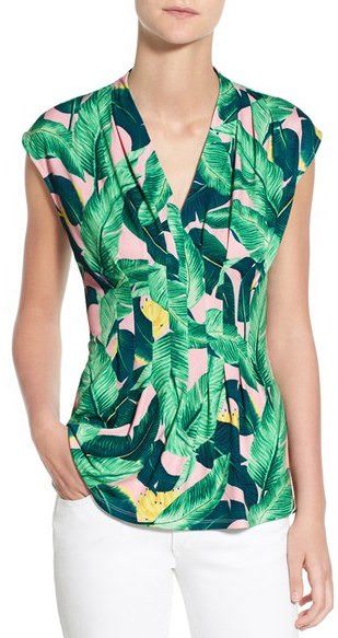 Corporate Catwalk: Print V-Neck Top