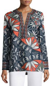 Corporate Catwalk: Pottery-print long-sleeve tunic