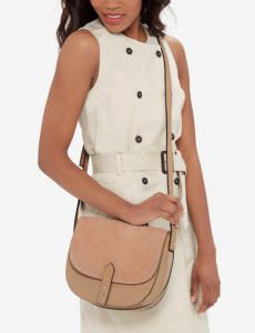 Weekend Wear: Suede flap cross body bag - Photo credit: shopstyle.com