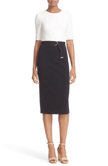 Wear to Work: Colorblock D-Ring Sheath Dress