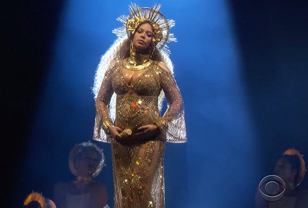 Beyonce Performing at the 2017 Grammys - Photo credit: tvline.com
