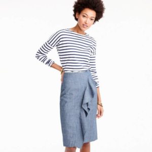 Chambray ruffle skirt - Photo credit: shopstyle.com