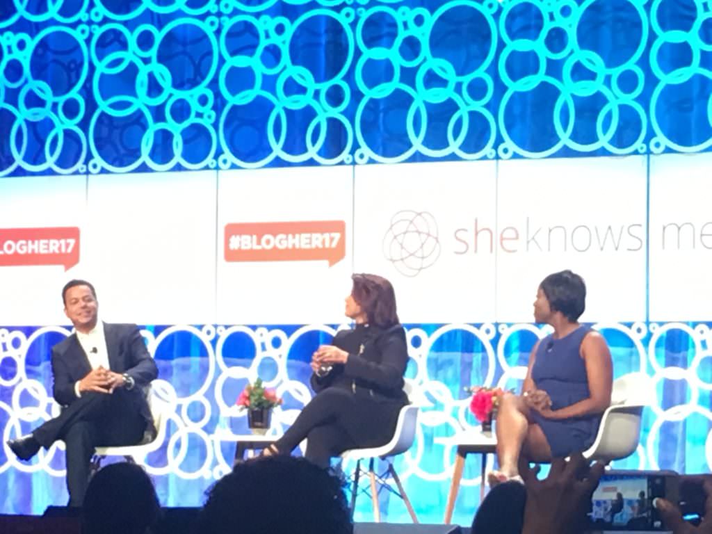 Joy Ann Reid, Ana Navarro and John Avlon at the BlogHer17 Conference