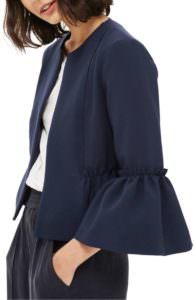 Workwear: Topshop Raw Ruffle Crop Jacket - Photo credit: nordstrom.com