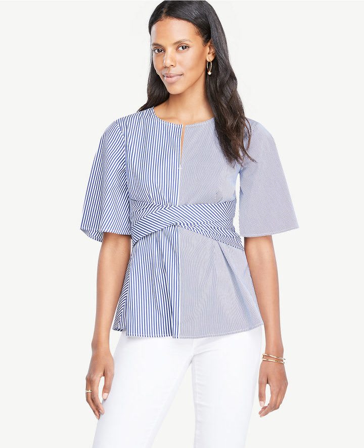 Wear to Work: Poplin Twist Front Top