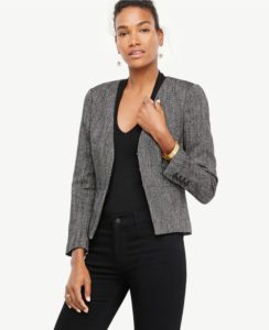 Workwear: Herringbone Peplum Jacket - Photo credit: anntaylor.com