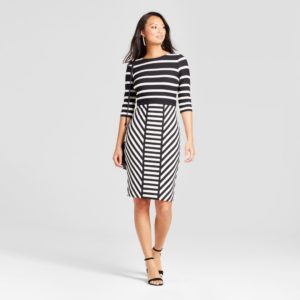 Workwear: Striped Midi Sheath Dress - Photo credit: target.com