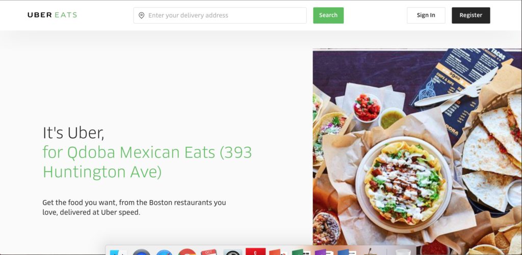 Uber Eats Boston - Photo credit: ubereats.com