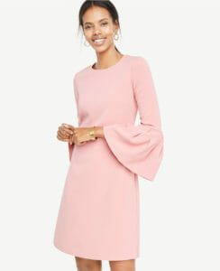 Workwear: Bell Sleeve Dress - Photo credit: anntaylor.com