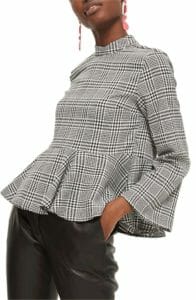 Workwear: Check Peplum Blouse - Photo credit: nordstrom.com