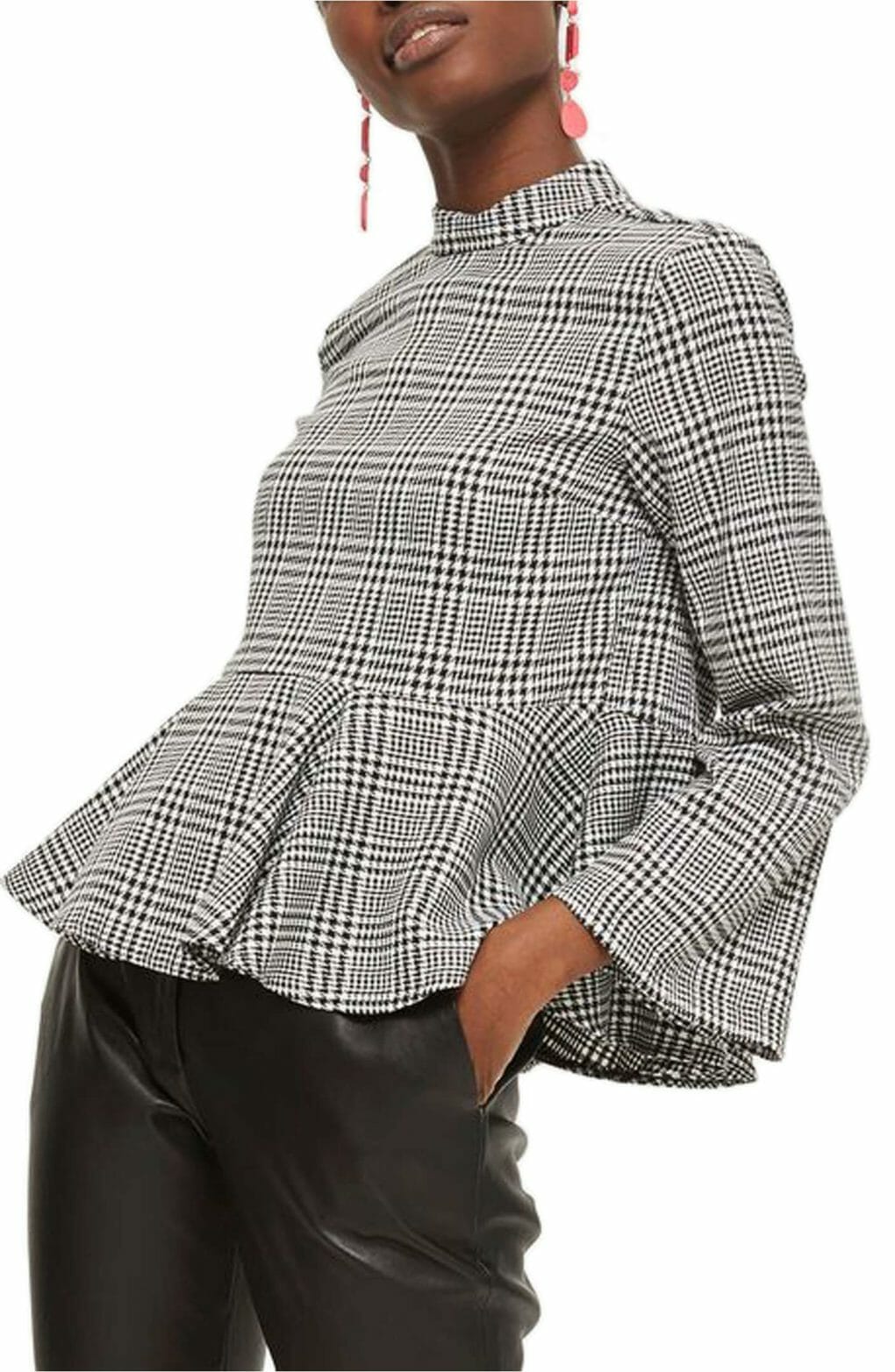 Workwear: Check Peplum Blouse - Photo credit: nordstrom.com