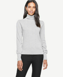 Wear to Work: Pointelle Turtleneck - Photo credit: anntaylor.com
