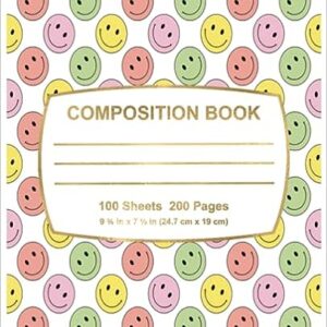 Composition Notebook: Smiling Face Composition Notebook| 7.5" X 9.25"